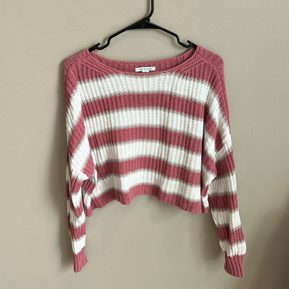 (M) American eagle striped sweater